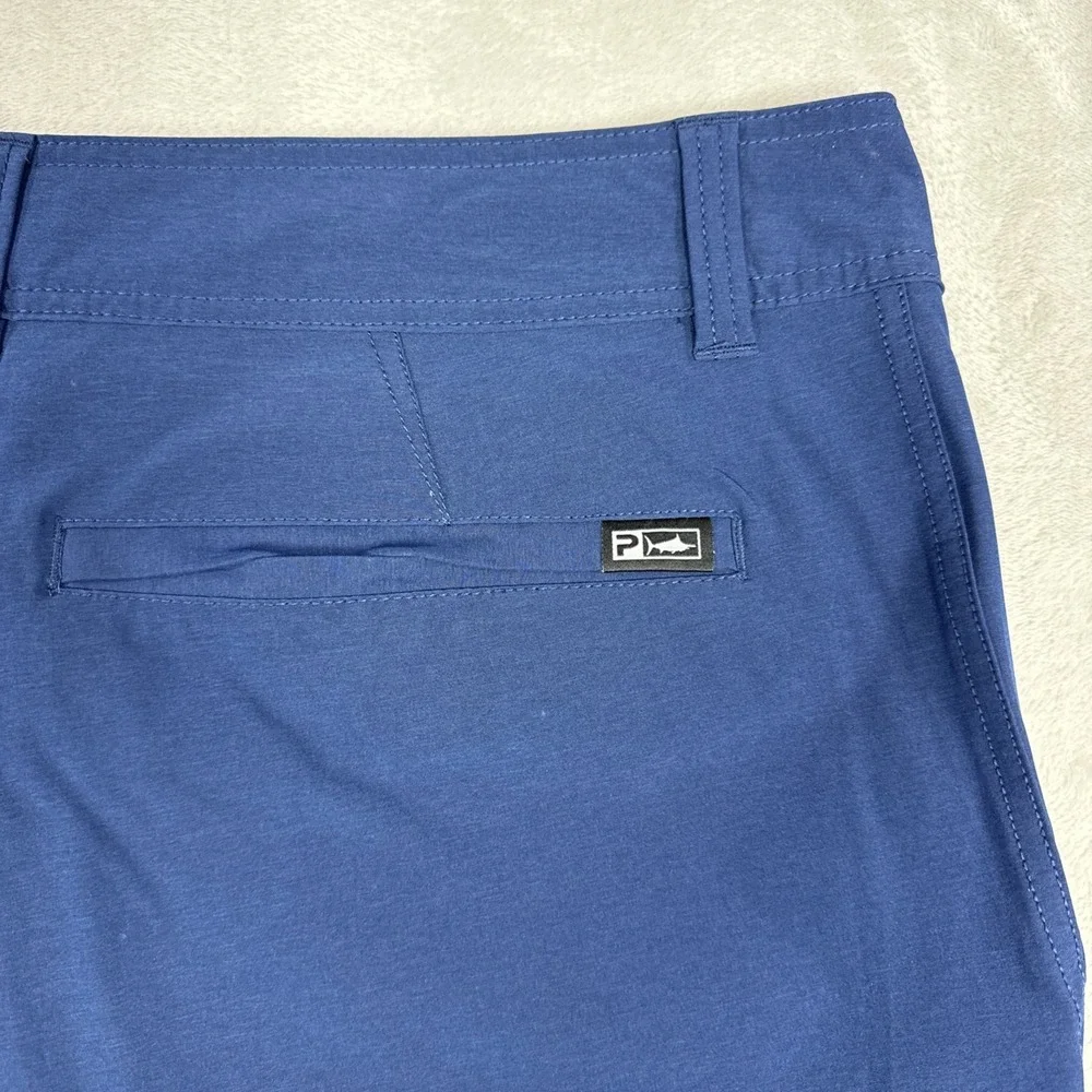 Pelagic Shorts Mens 38 Navy Blue Performance Fishing Outdoor Surf